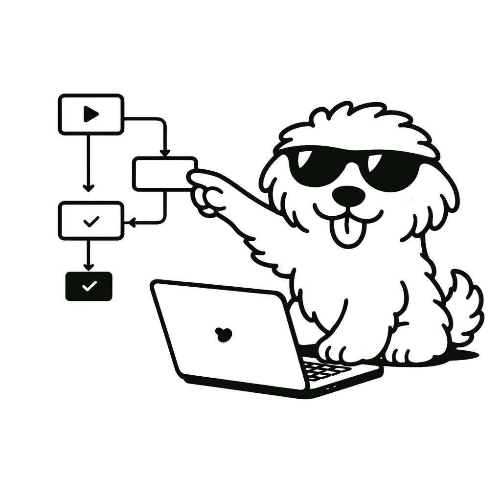 AIワークフローをつなぐMaruのイラスト